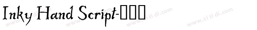 Inky Hand Script字体转换
